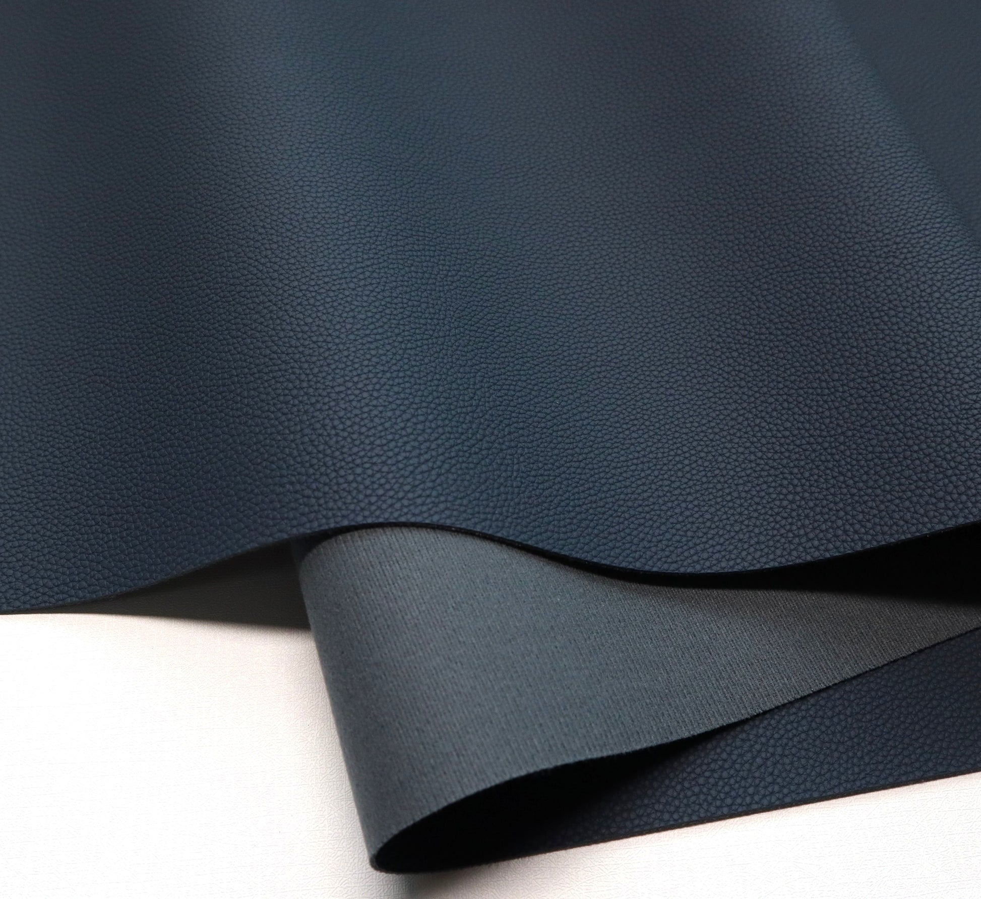 REMNANT/OFFCUT - Faux Leather - Mini Pebble Space Blue - 8.75" x 26"