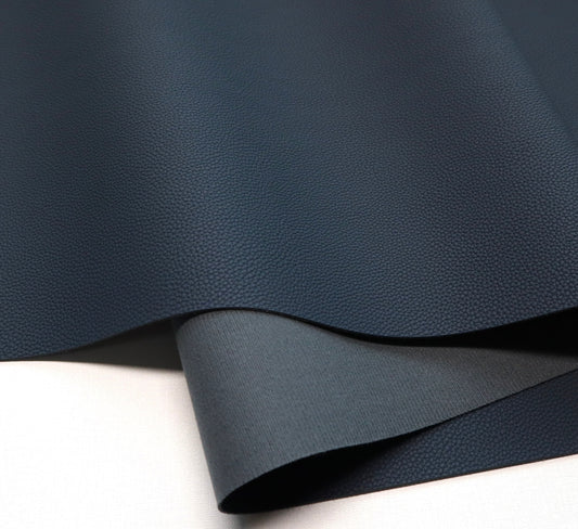 REMNANT/OFFCUT - Faux Leather - Mini Pebble Space Blue -17.5" x 18.5"