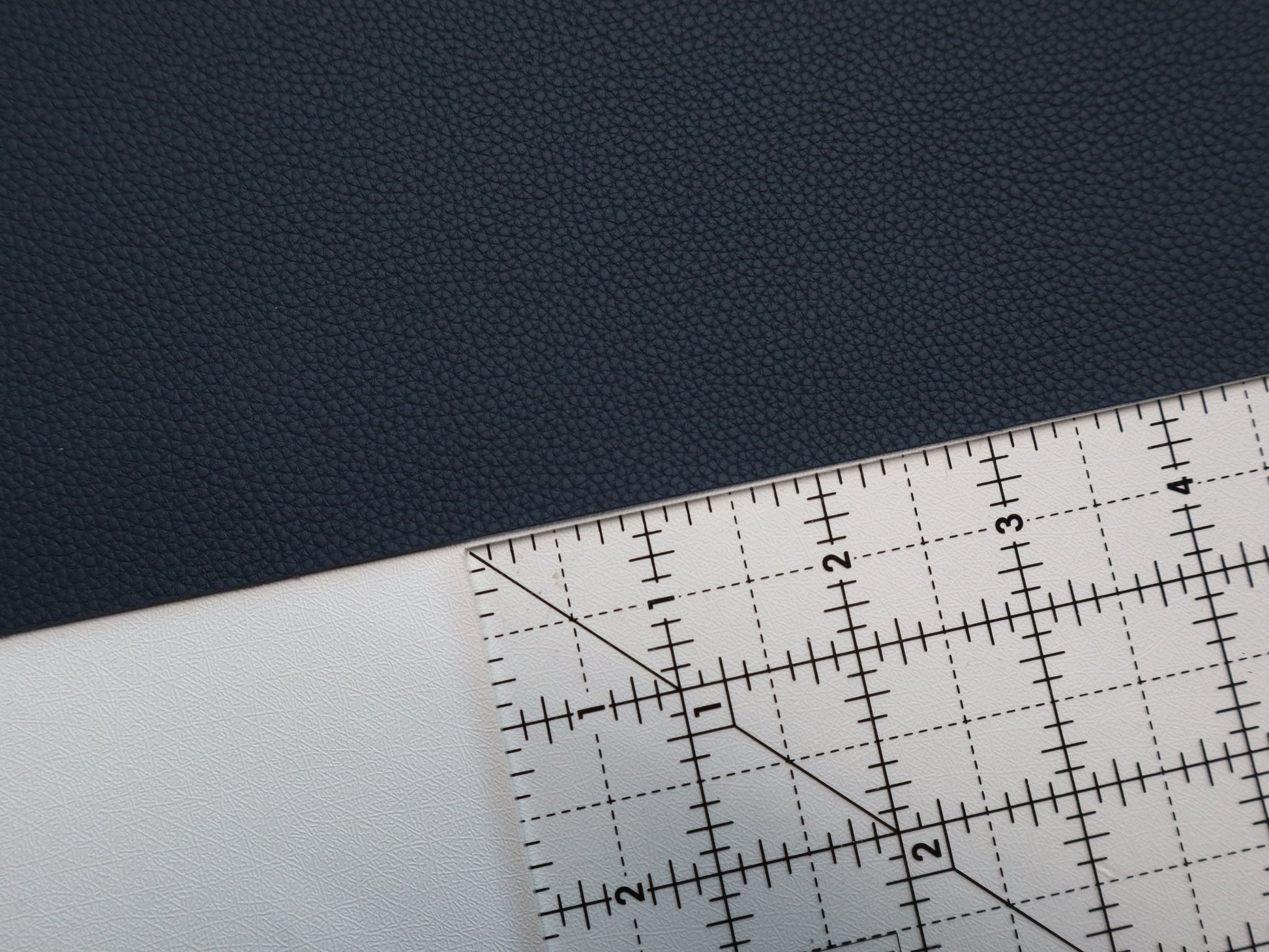 REMNANT/OFFCUT - Faux Leather - Mini Pebble Space Blue - 8.75" x 26"