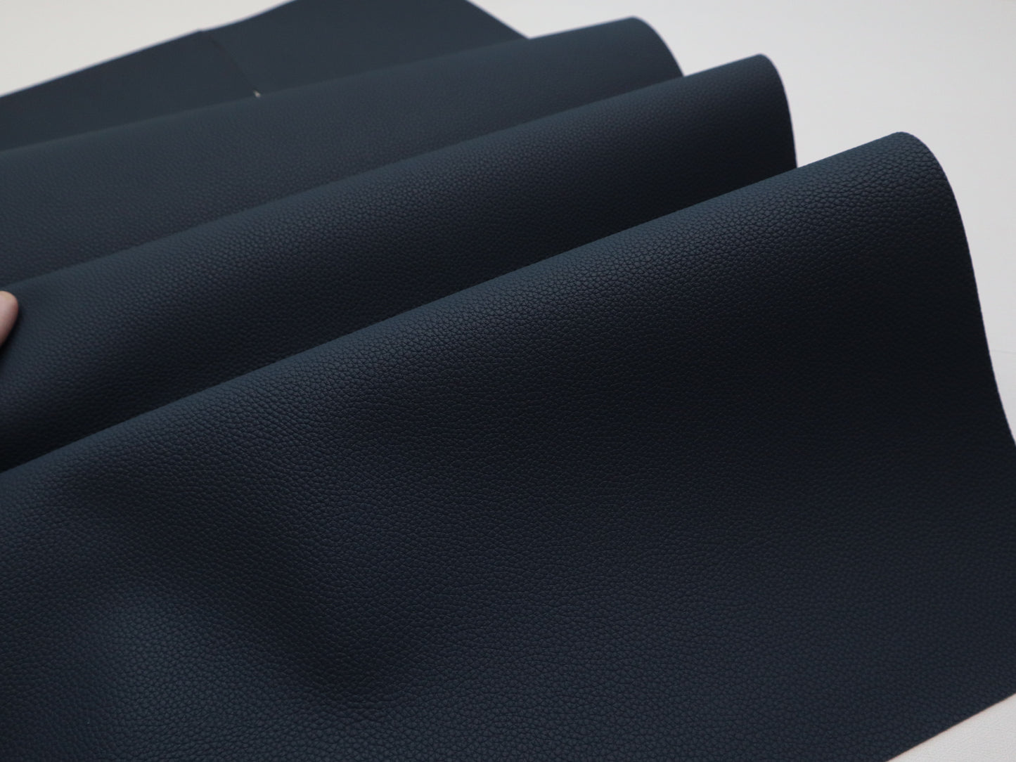 REMNANT/OFFCUT - Faux Leather - Mini Pebble Space Blue - 8.75" x 26"