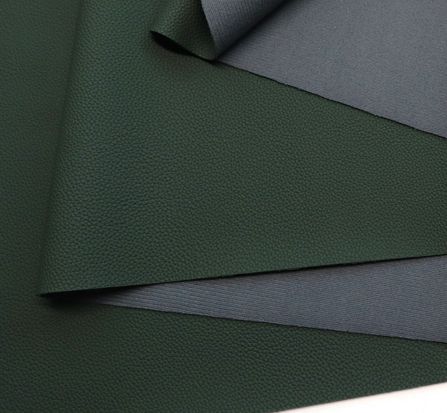 REMNANT/OFFCUT - Faux Leather - Mini Pebble Forest Green