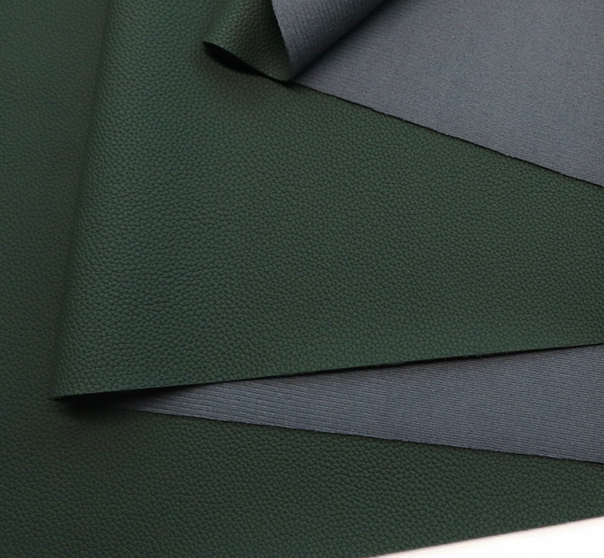 REMNANT/OFFCUT - Faux Leather - Mini Pebble Forest Green
