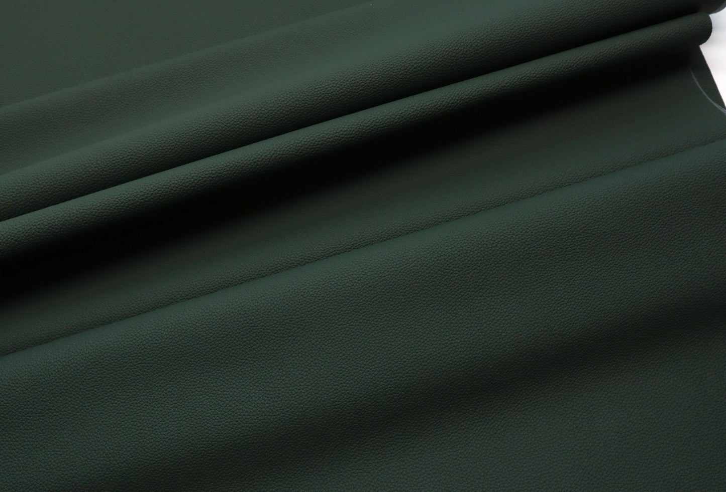 REMNANT/OFFCUT - Faux Leather - Mini Pebble Forest Green - 16" x 56"