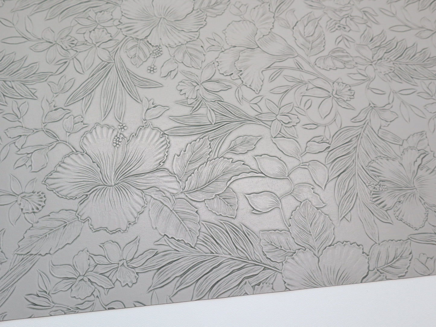 REMNANT/OFFCUT - Embossed Faux Leather - Smoke- 11.5" x 22"