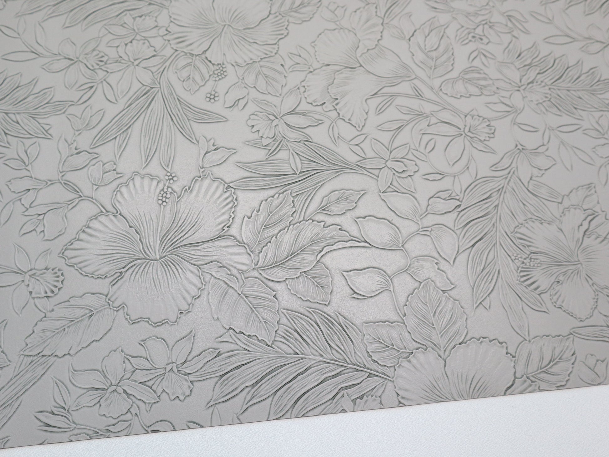 REMNANT/OFFCUT - Embossed Faux Leather - Smoke- 11.5" x 22"