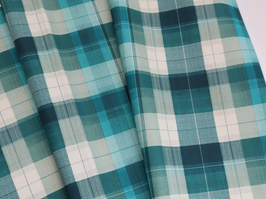 Bonded Nylon- Teal Plaid