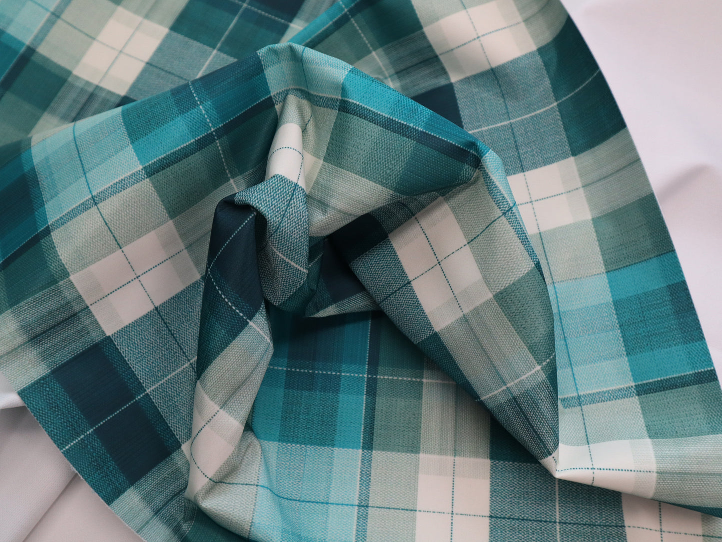 Bonded Nylon- Teal Plaid