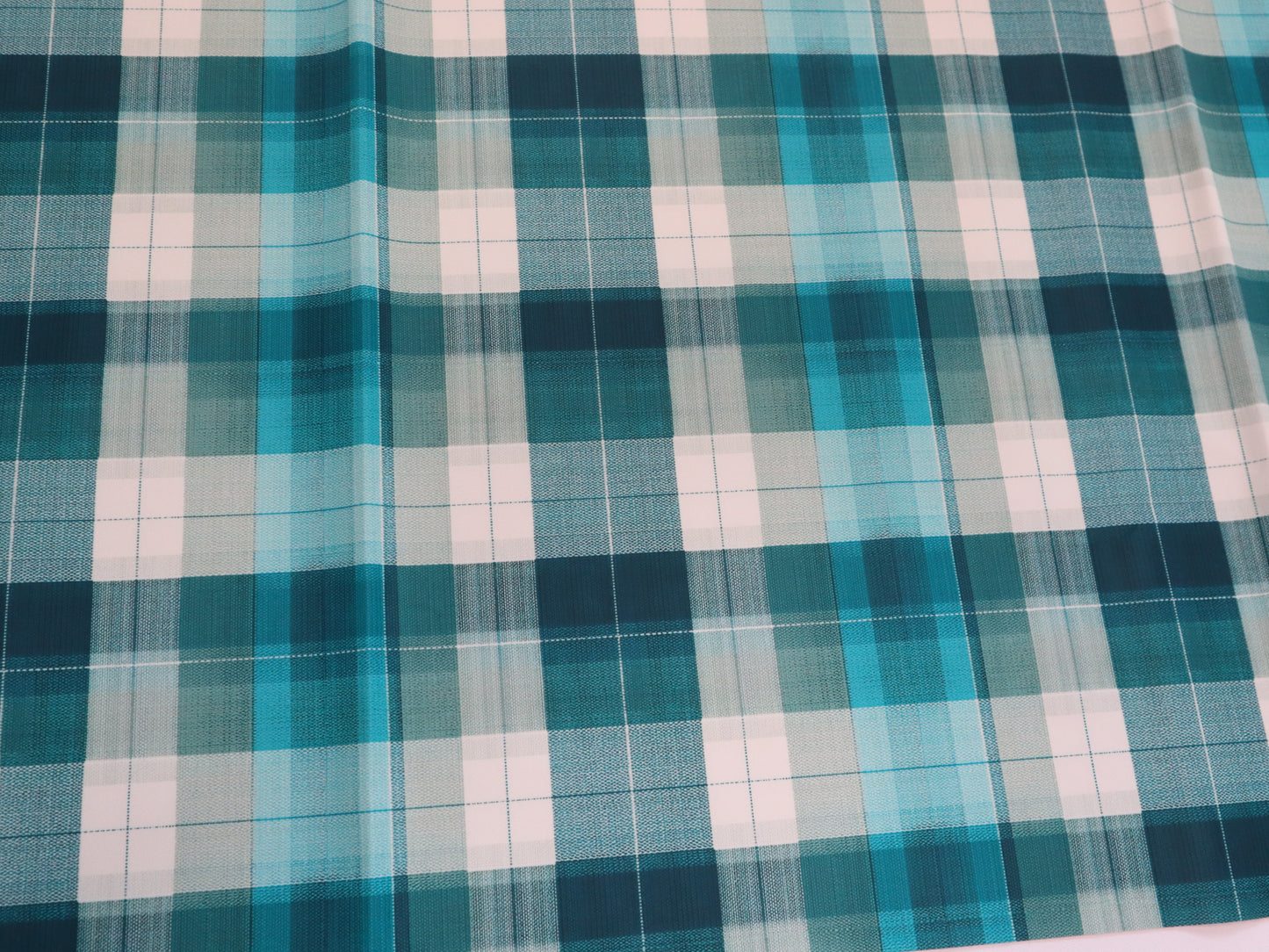 Bonded Nylon- Teal Plaid