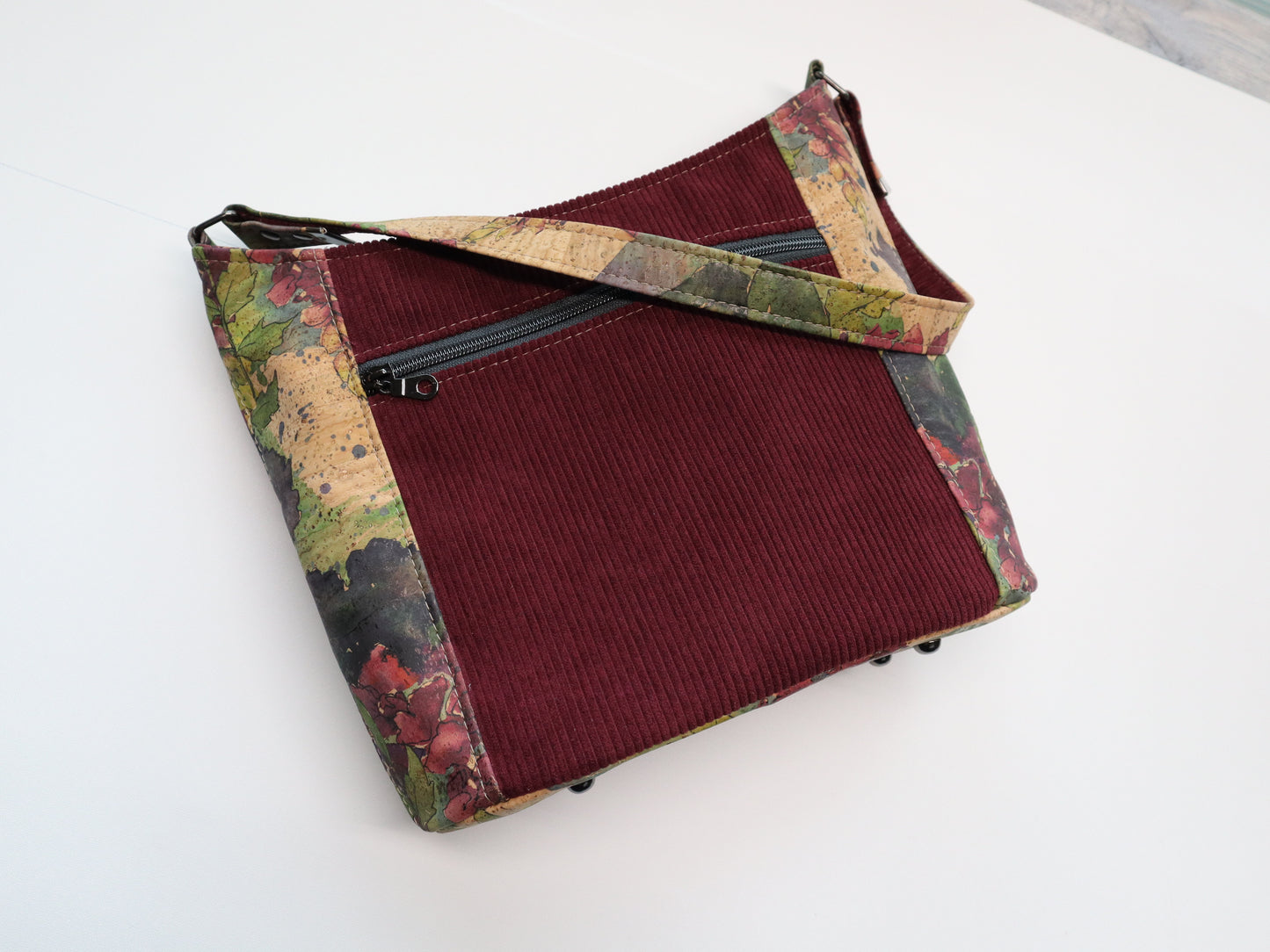 Everyday Shoulder Bag - Merlot & Floral