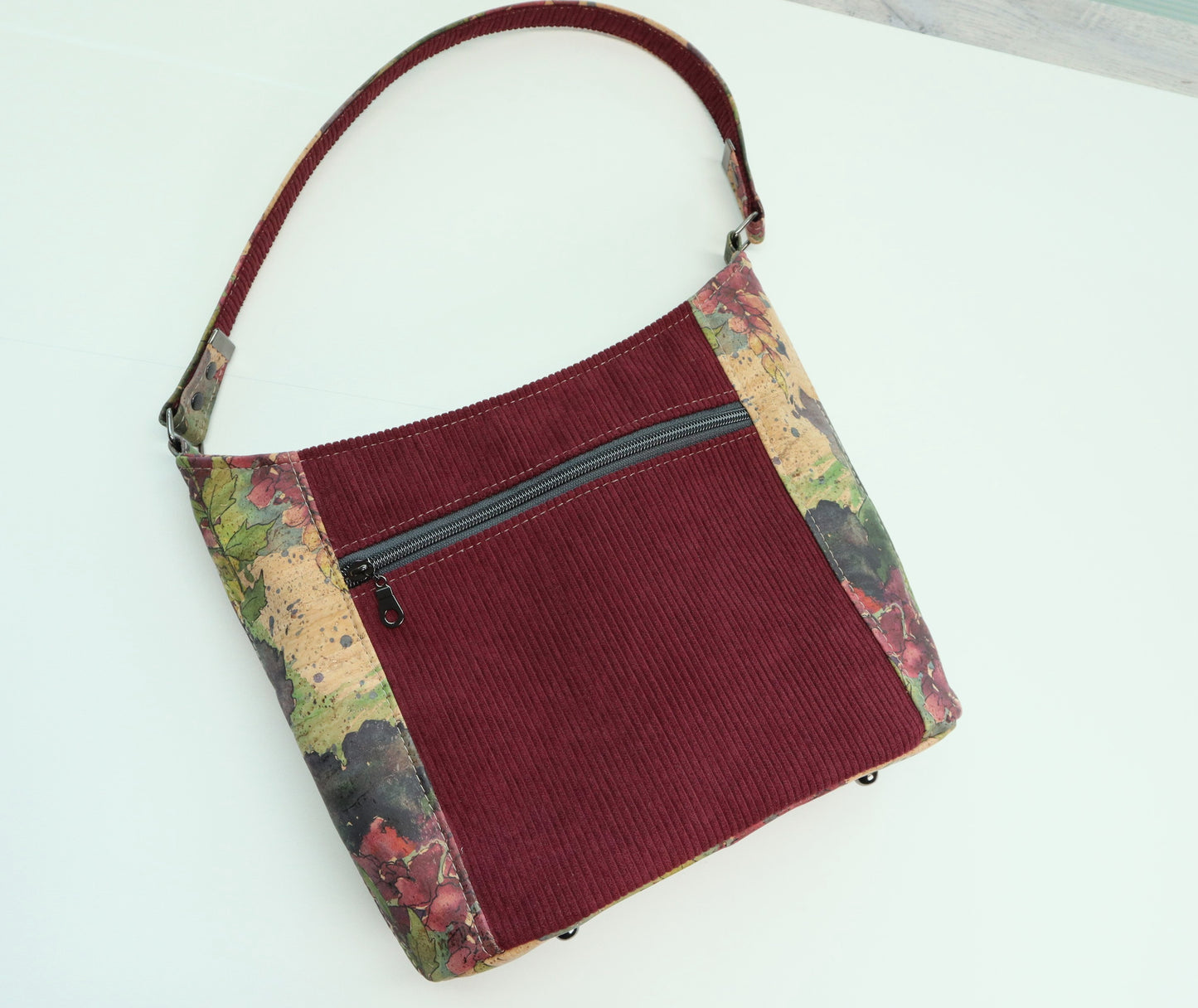 Everyday Shoulder Bag - Merlot & Floral