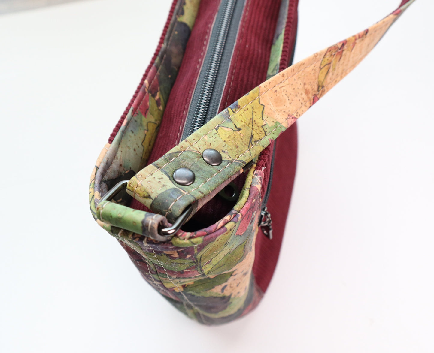 Everyday Shoulder Bag - Merlot & Floral