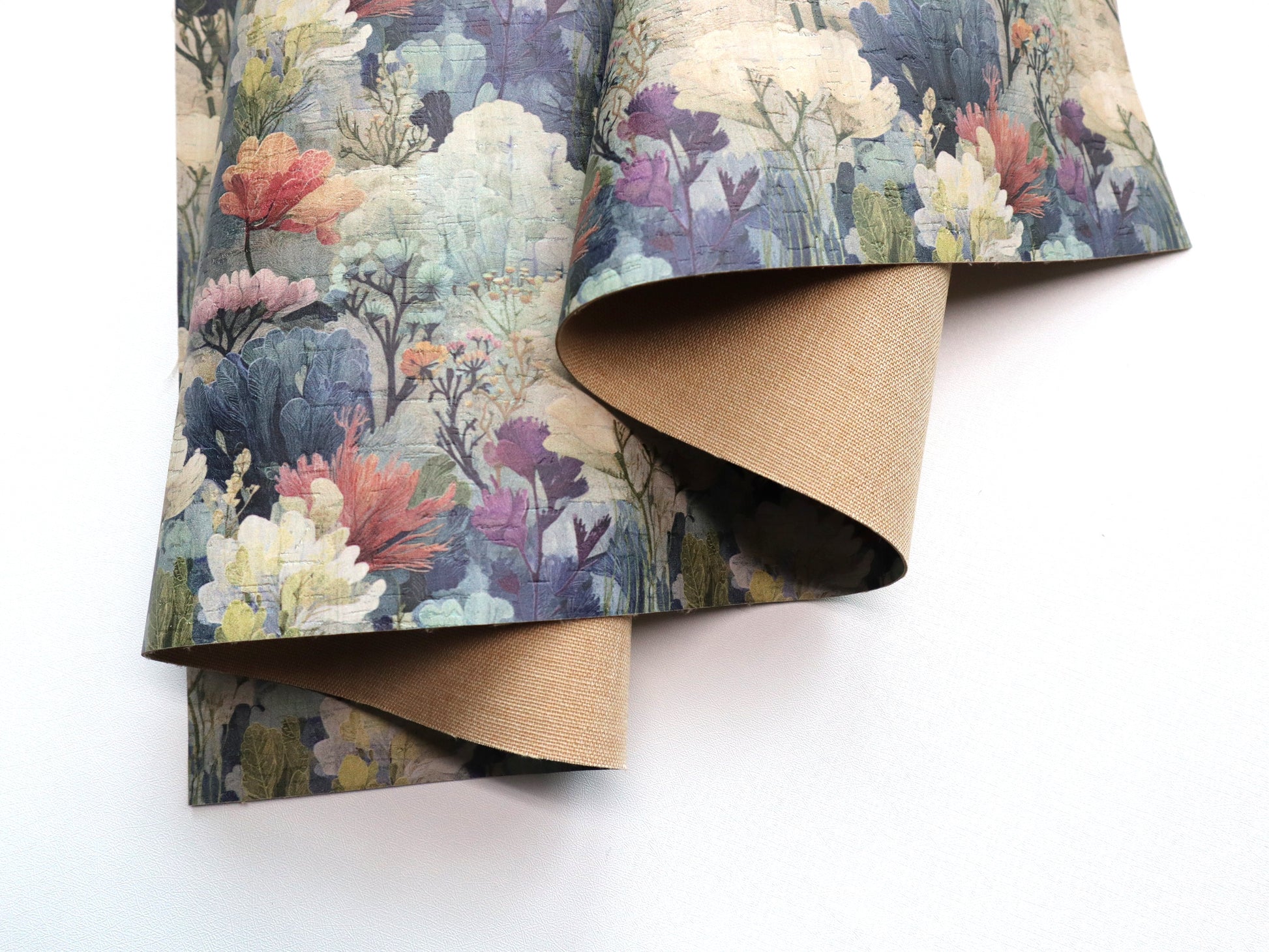 Cork Fabric Roll - Water Garden