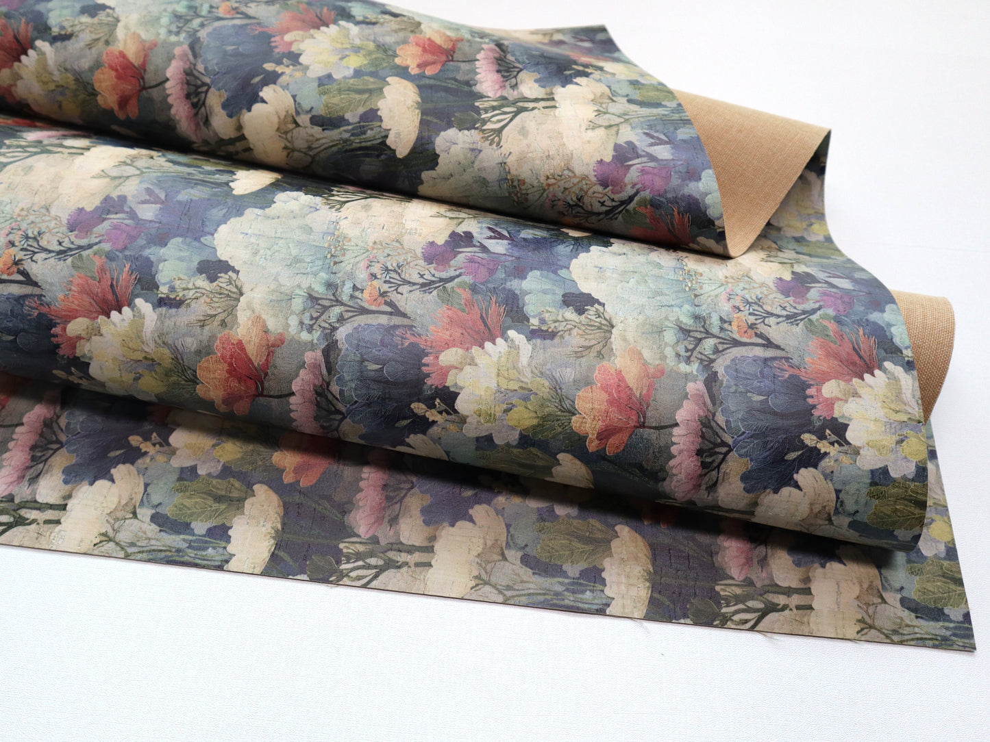 Cork Fabric Sheet - Water Garden