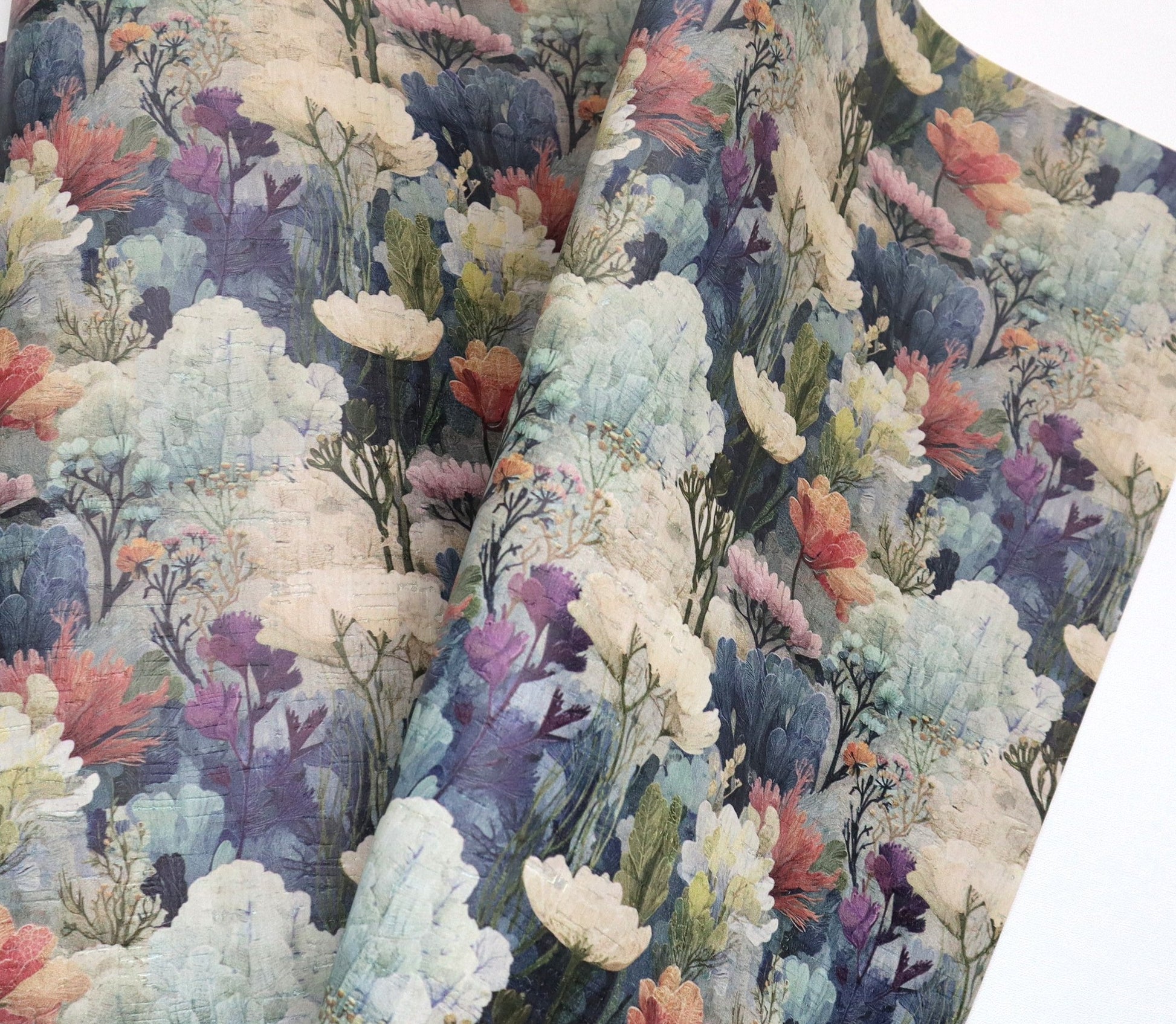 Cork Fabric Roll - Water Garden