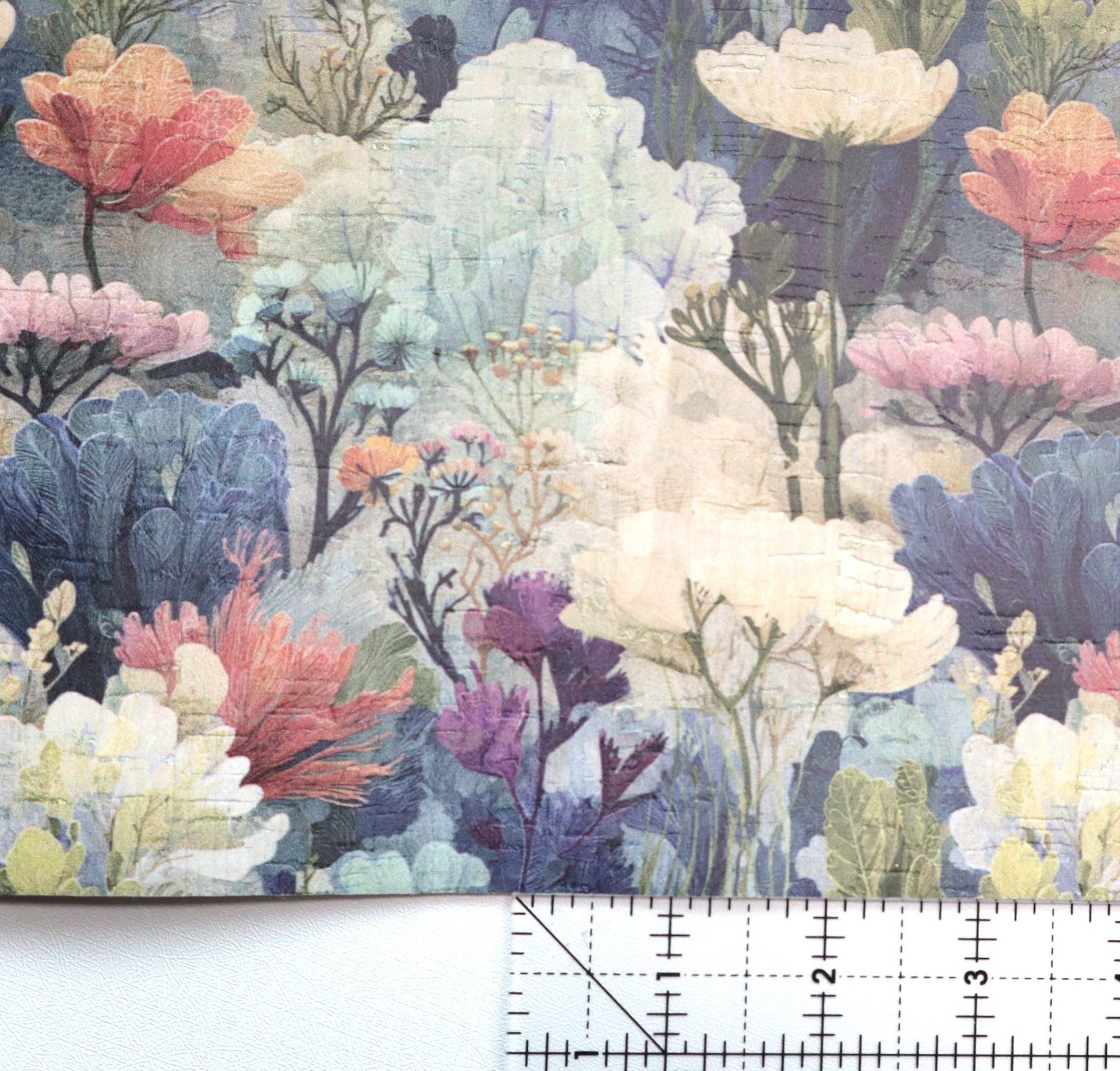 Cork Fabric Sheet - Water Garden