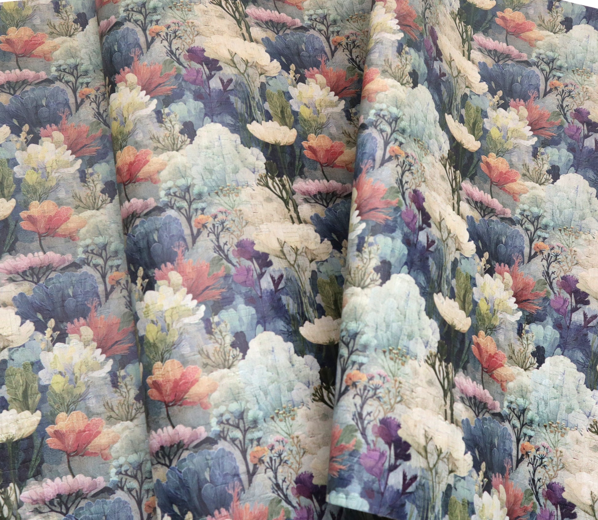 Cork Fabric Sheet - Water Garden