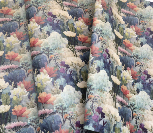 Cork Fabric Sheet - Water Garden