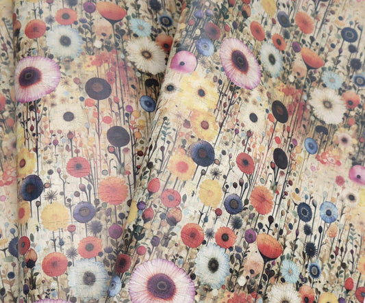 Cork Fabric Sheet - Botanica