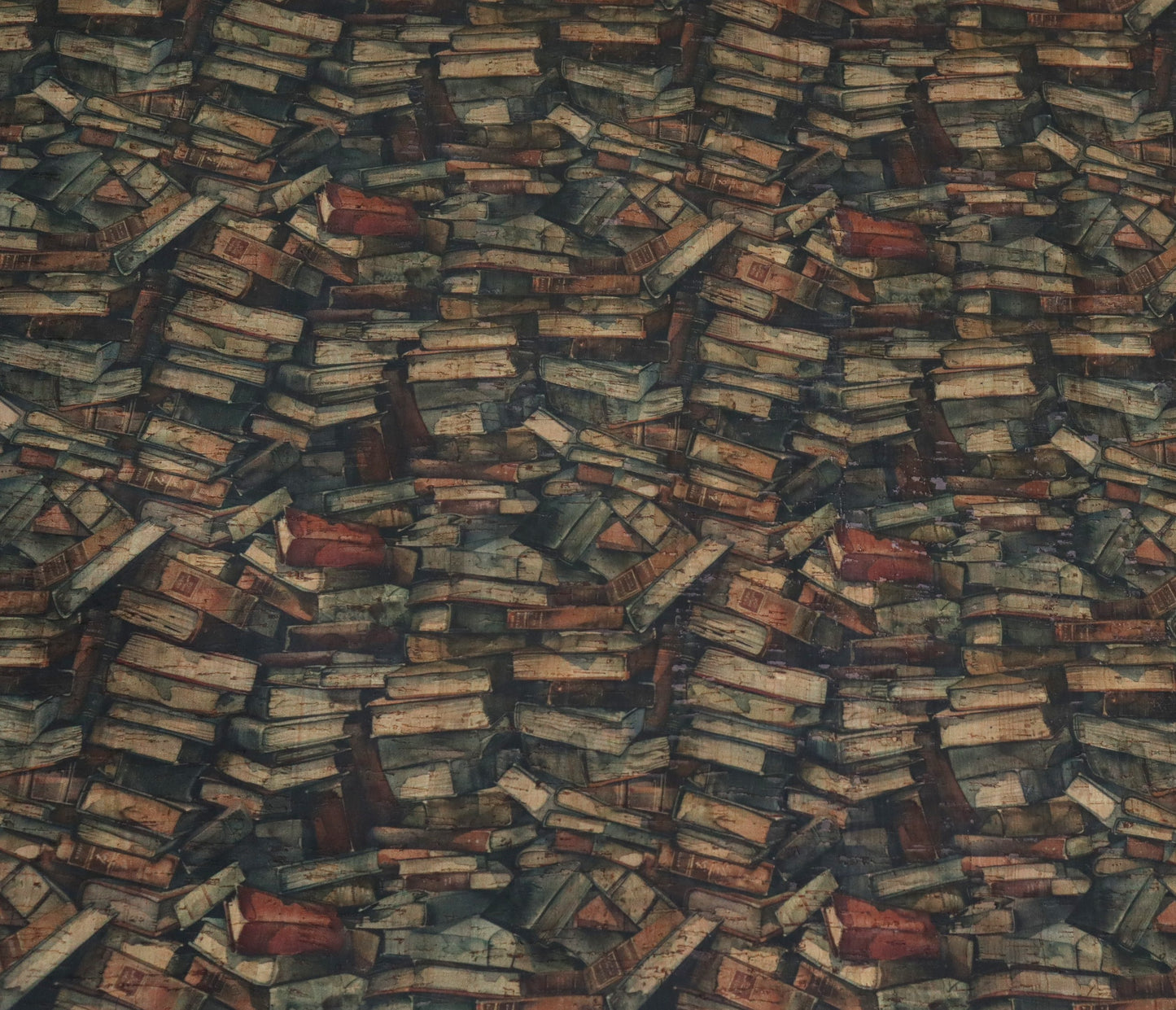 Cork Fabric Sheet - Books
