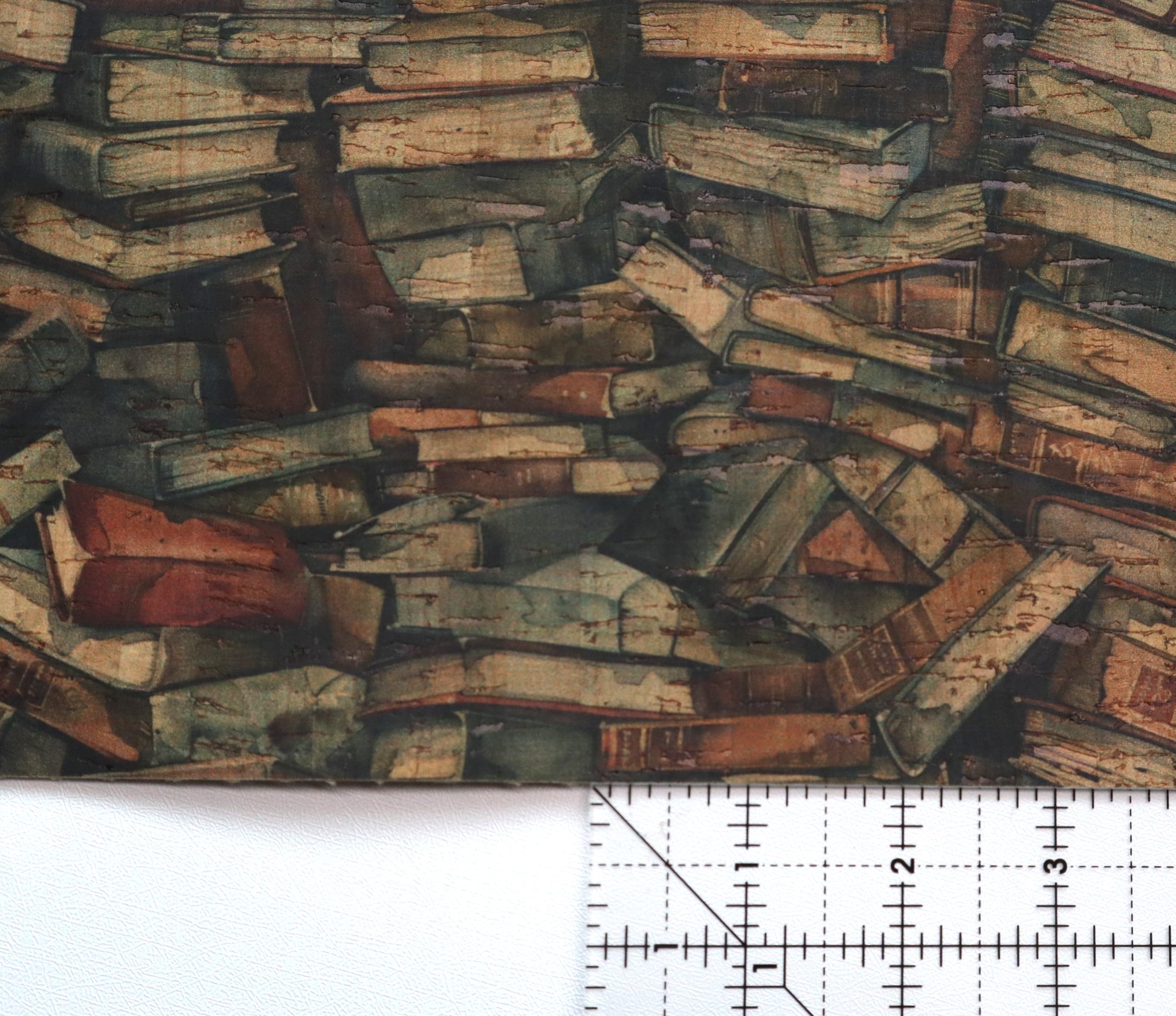 Cork Fabric Sheet - Books