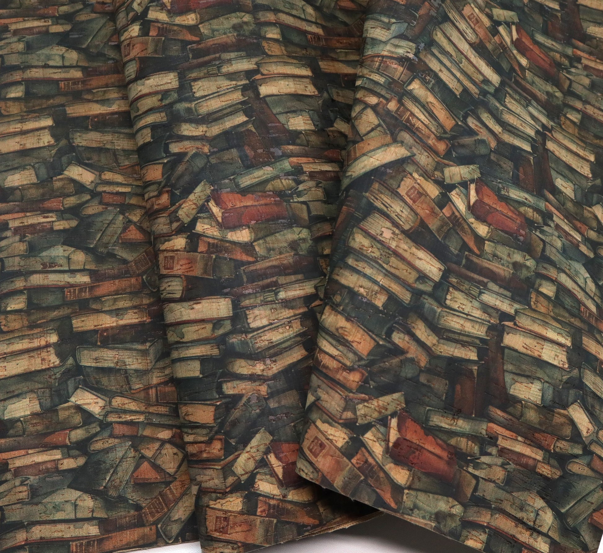 Cork Fabric Sheet - Books