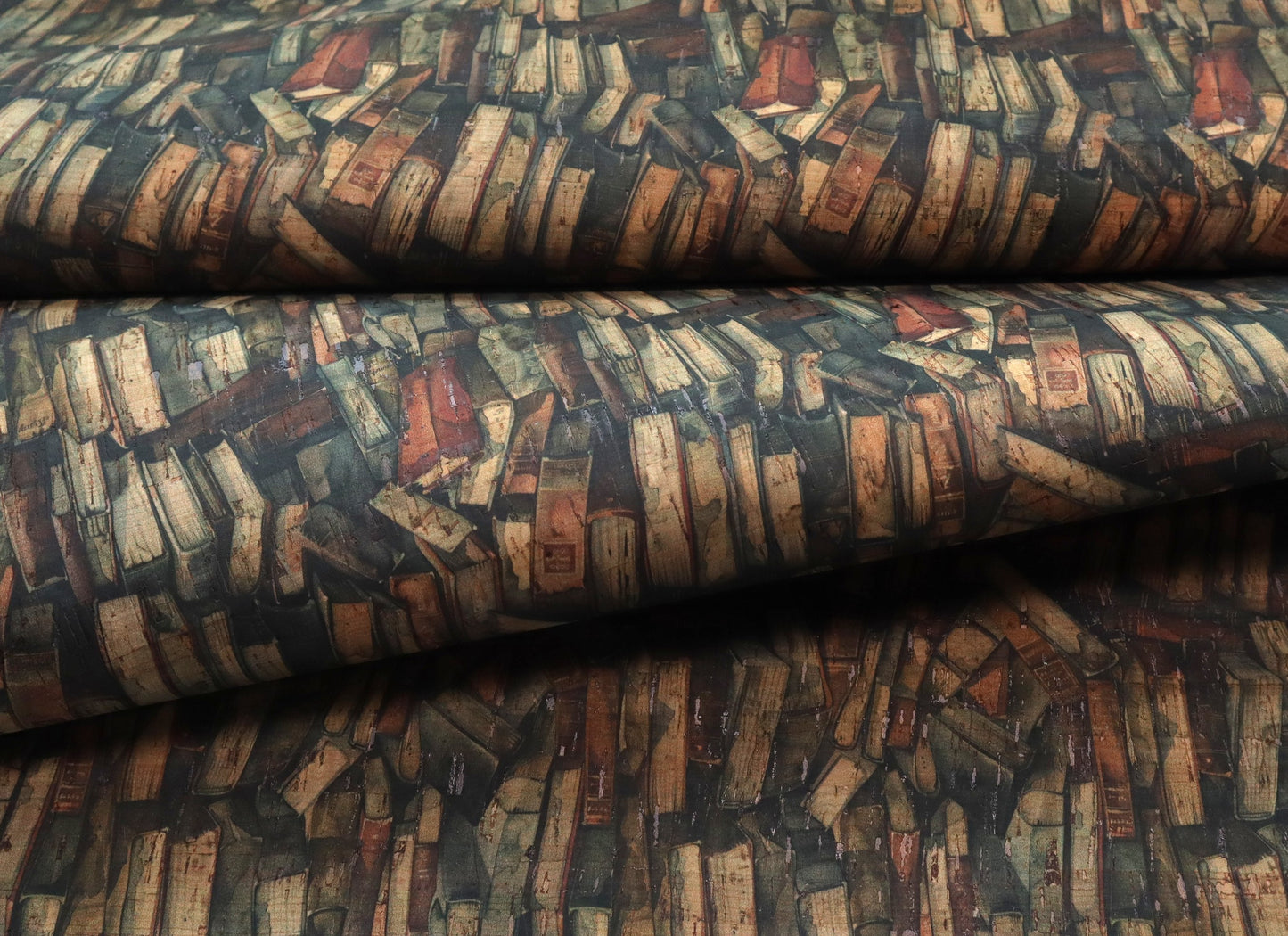 Cork Fabric Sheet - Books