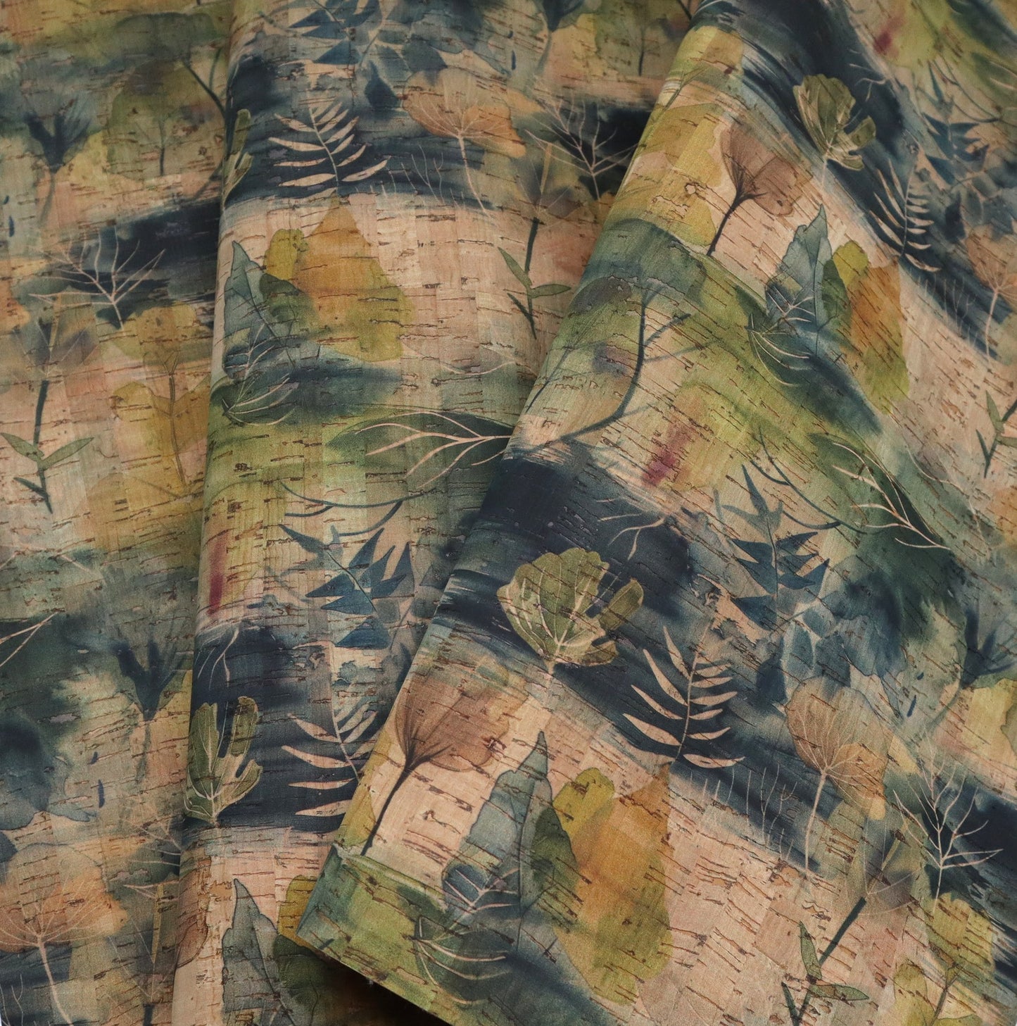 Cork Fabric Sheet - Naturescape
