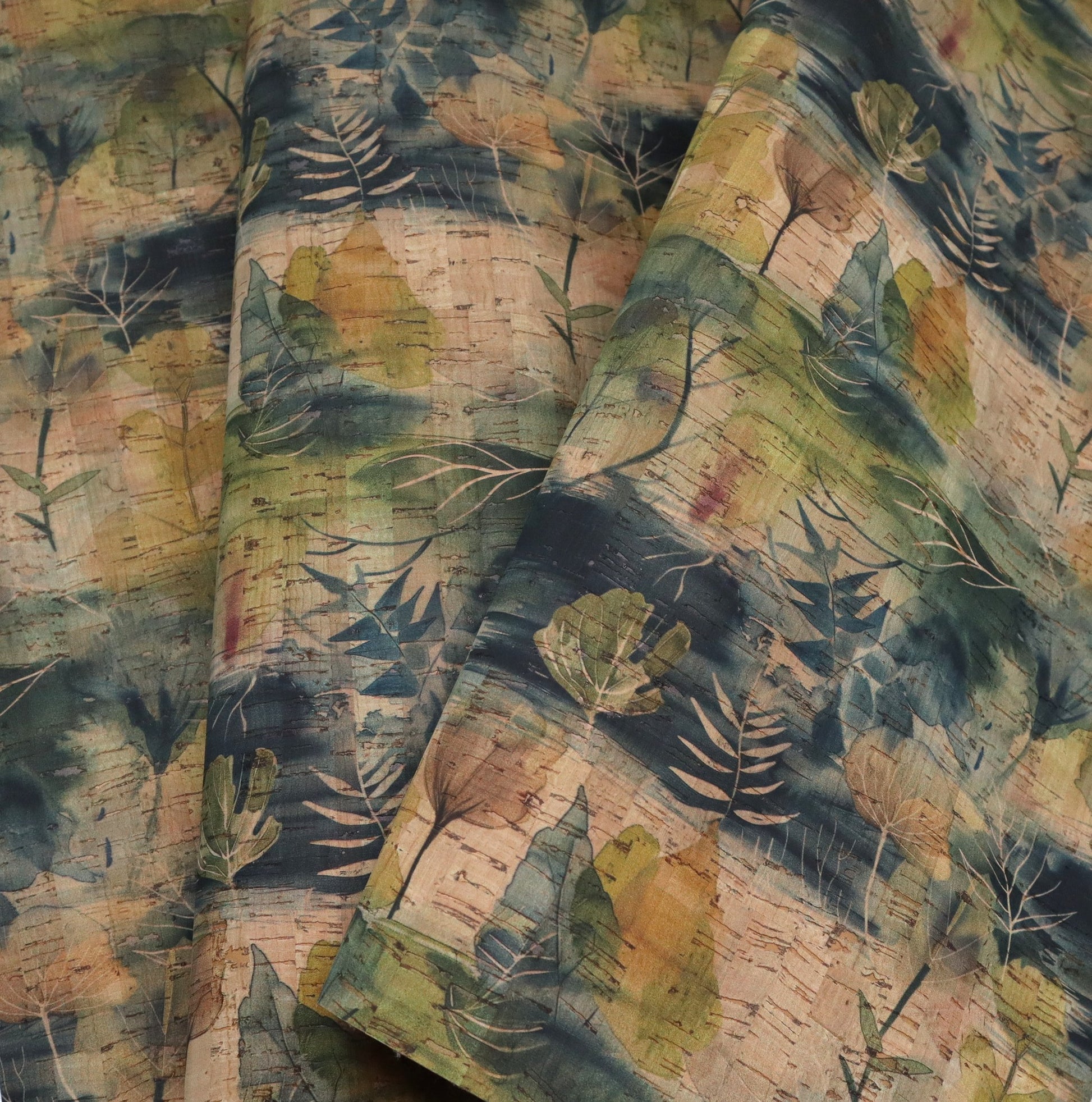 Cork Fabric Sheet - Naturescape