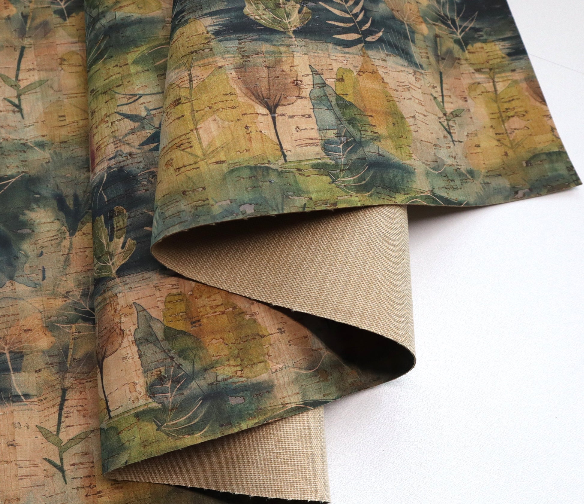 Cork Fabric Sheet - Naturescape
