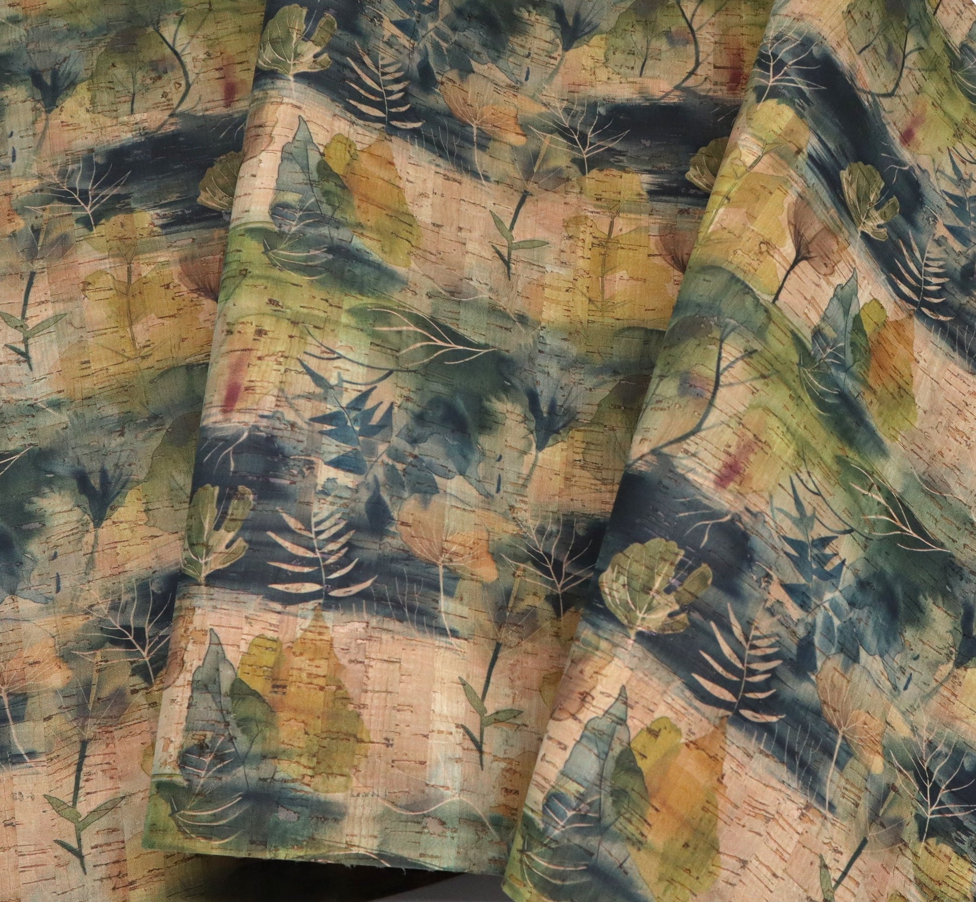 Cork Fabric Sheet - Naturescape