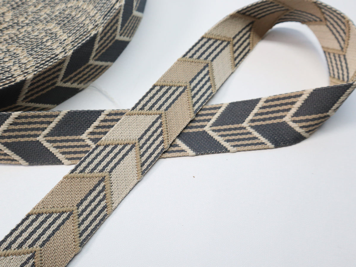 1" / 1.5" Webbing By the Yard - Artemis Grey Tan