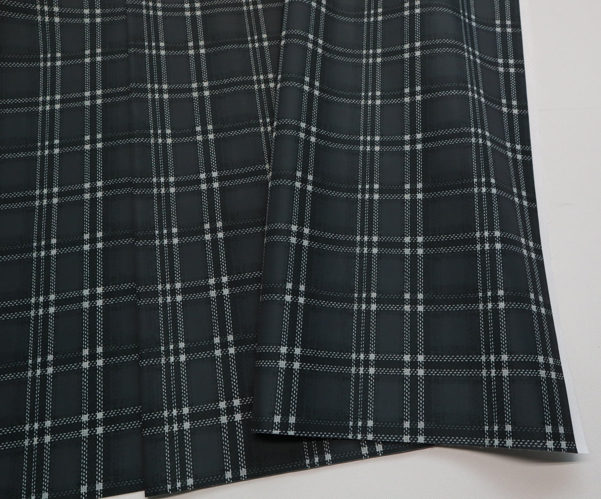 Bonded Nylon- Black Plaid