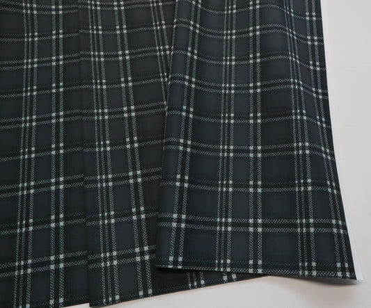 Bonded Nylon- Black Plaid