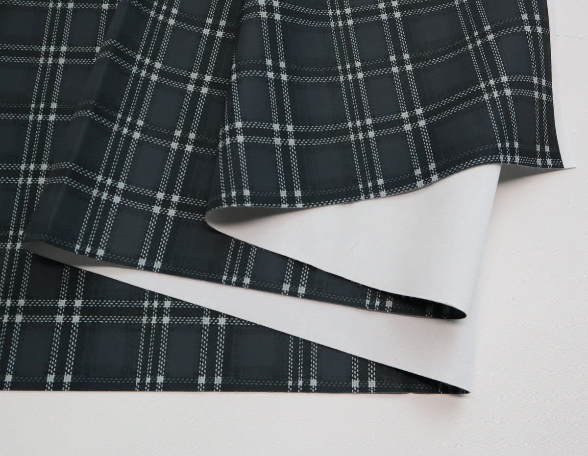 Bonded Nylon- Black Plaid