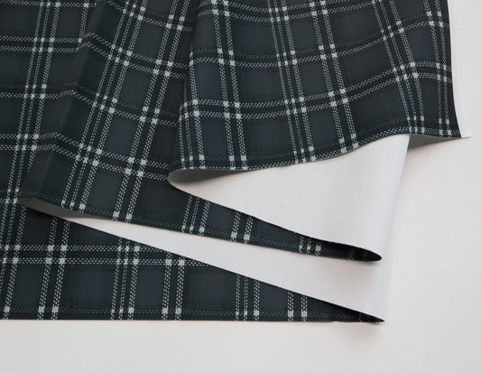 Bonded Nylon- Black Plaid