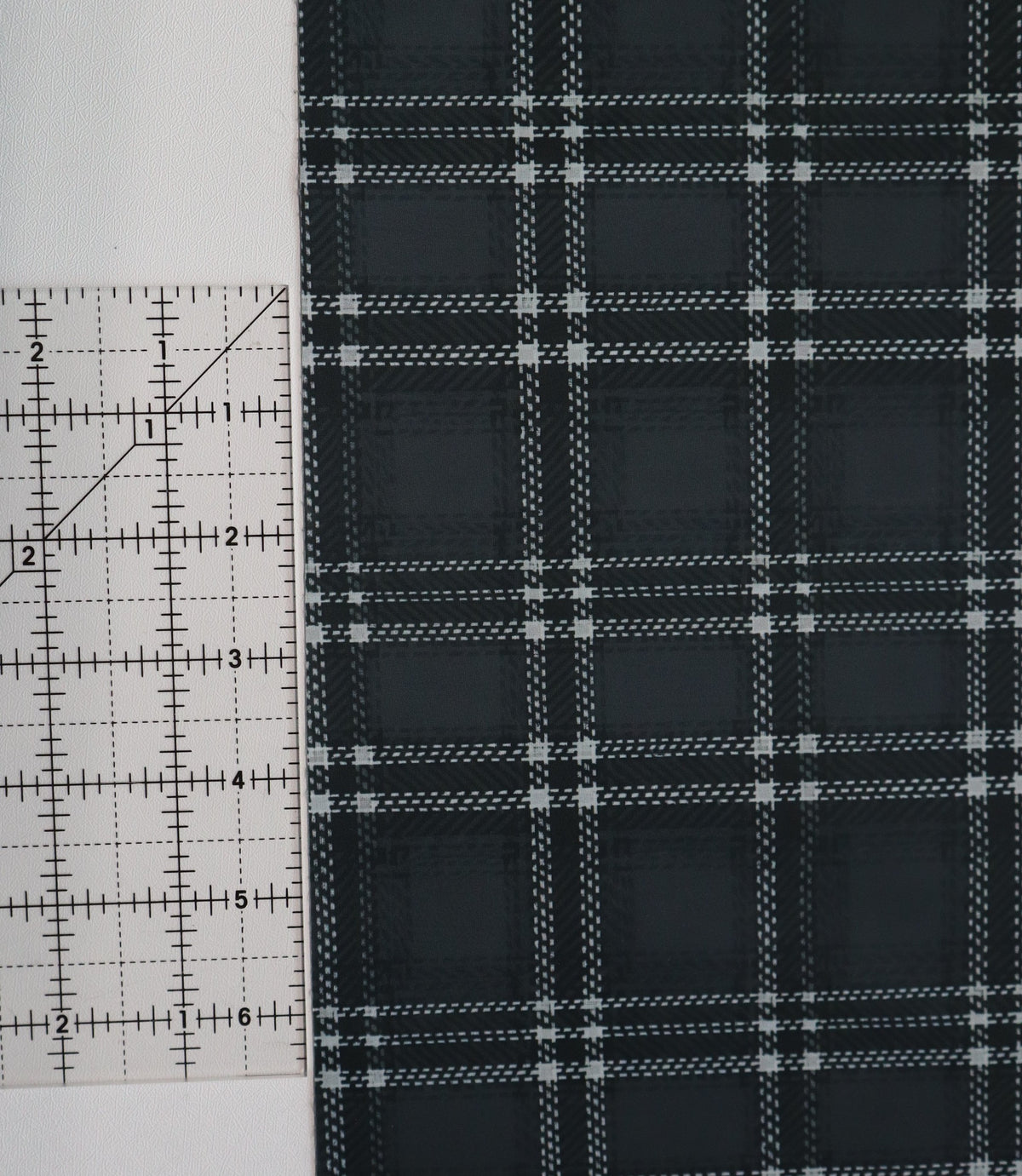 Bonded Nylon- Black Plaid