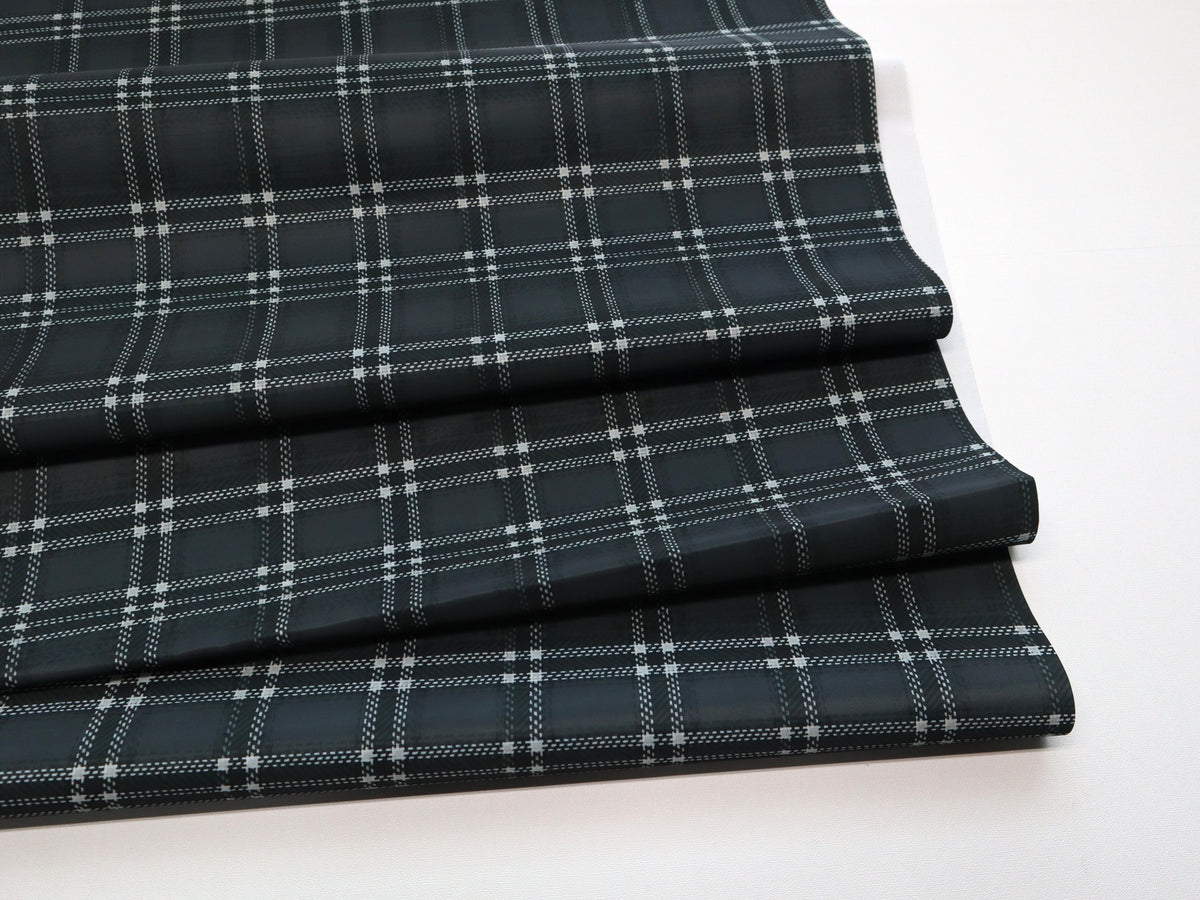 Bonded Nylon- Black Plaid