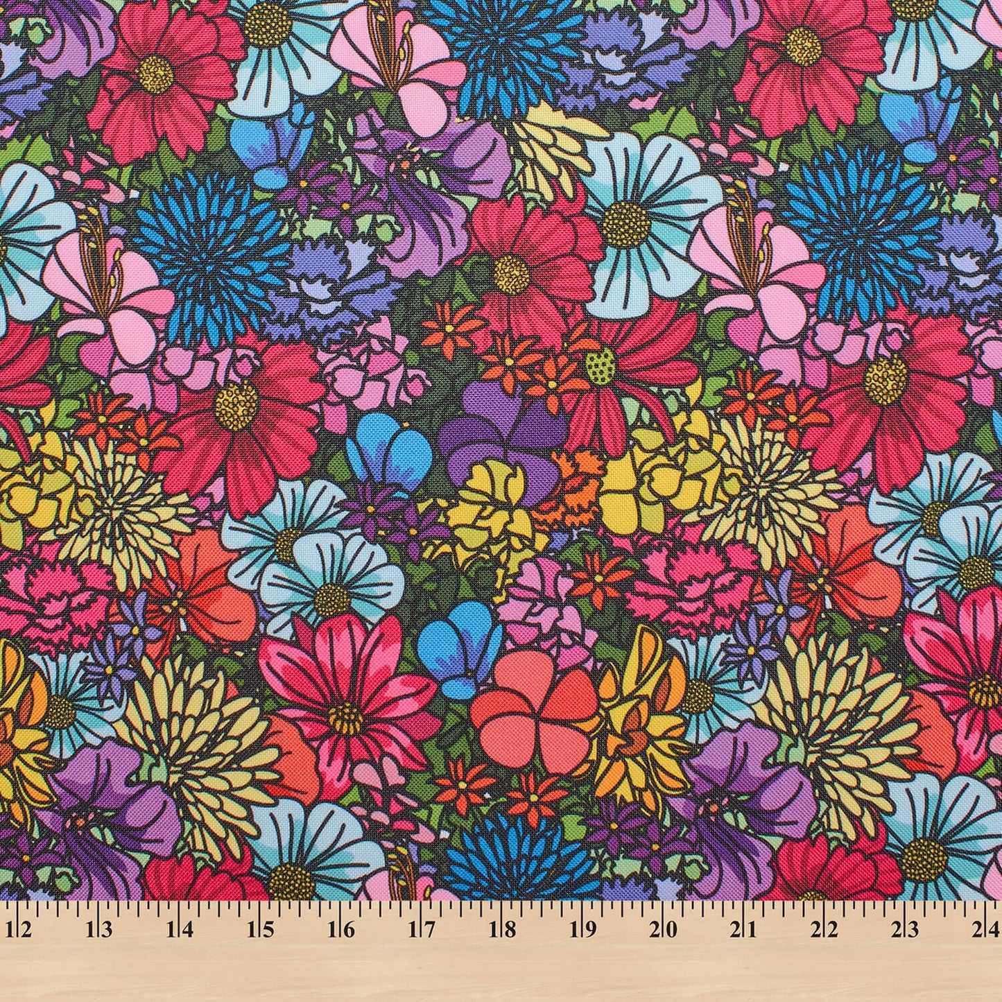 REMNANT/OFFCUT - Waterproof Canvas - Meadow 18" x 30"