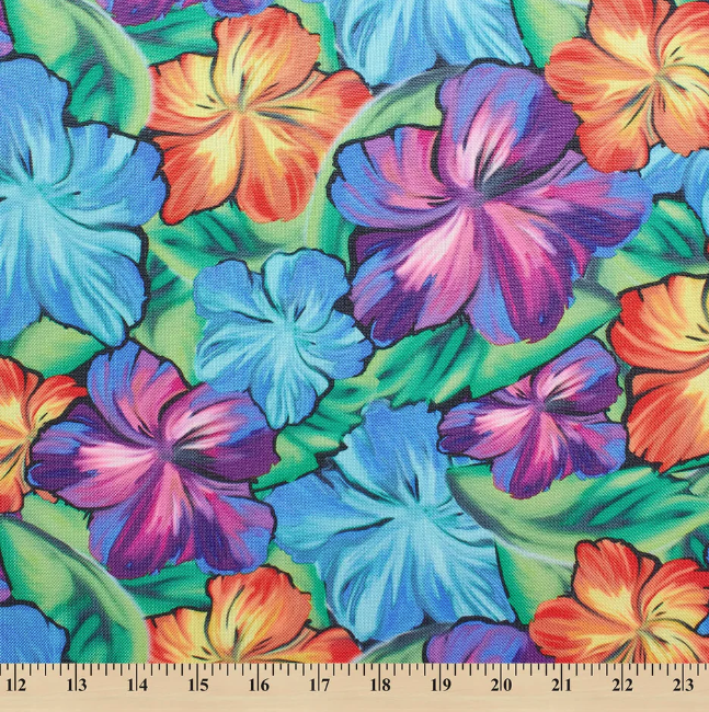 REMNANT/OFFCUT - Waterproof Canvas - Aloha 18" x 30"