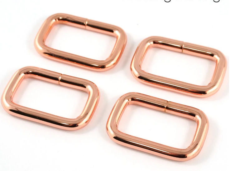 Rectangle Rings Copper Rose Gold