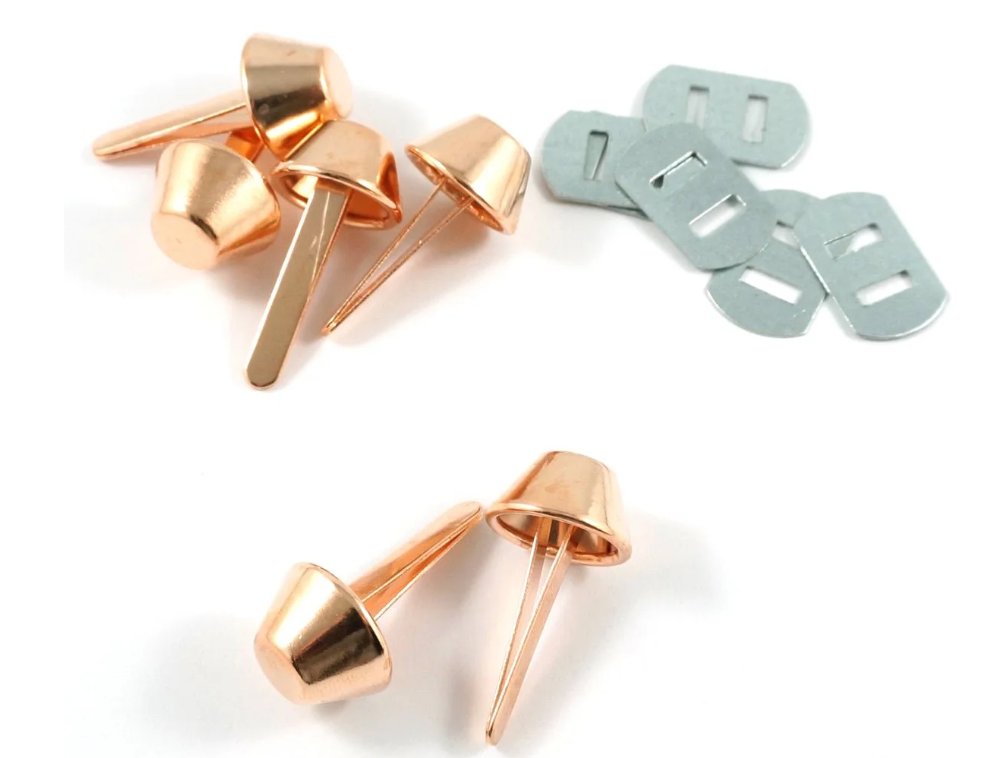 Bucket Style Purse Feet Rose Gold Copper