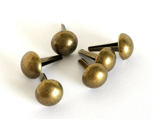 Dome Style Purse Feet Antique Brass