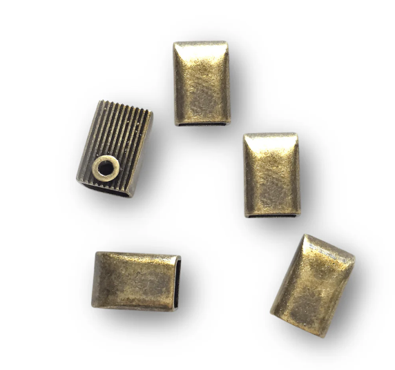Zipper ends Antique Brass