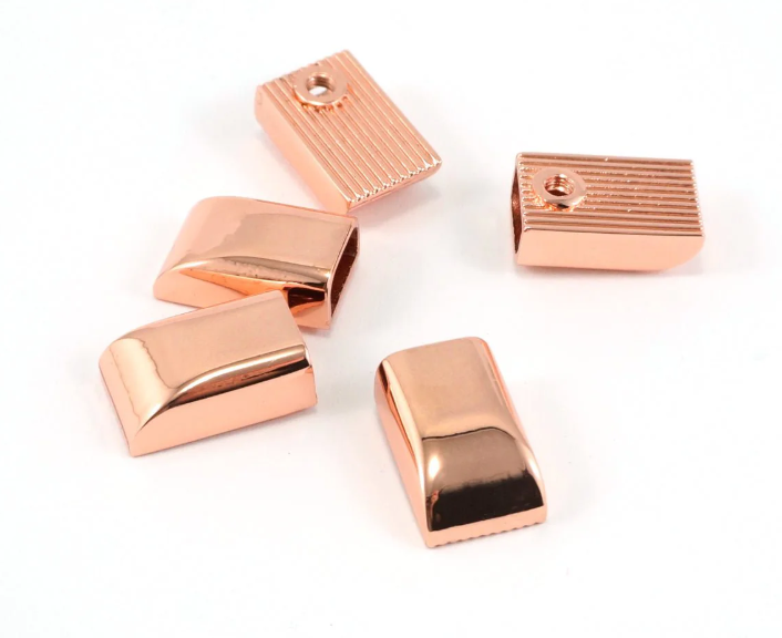 Zipper ends Copper Rose Gold