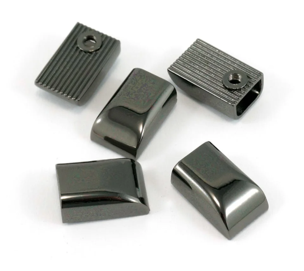 Zipper ends Gunmetal