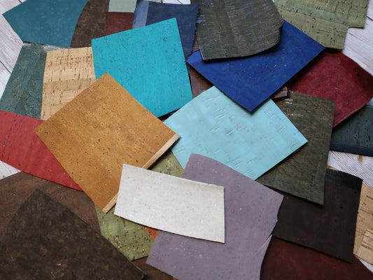 Solid Color Cork Fabric Scrap Pack