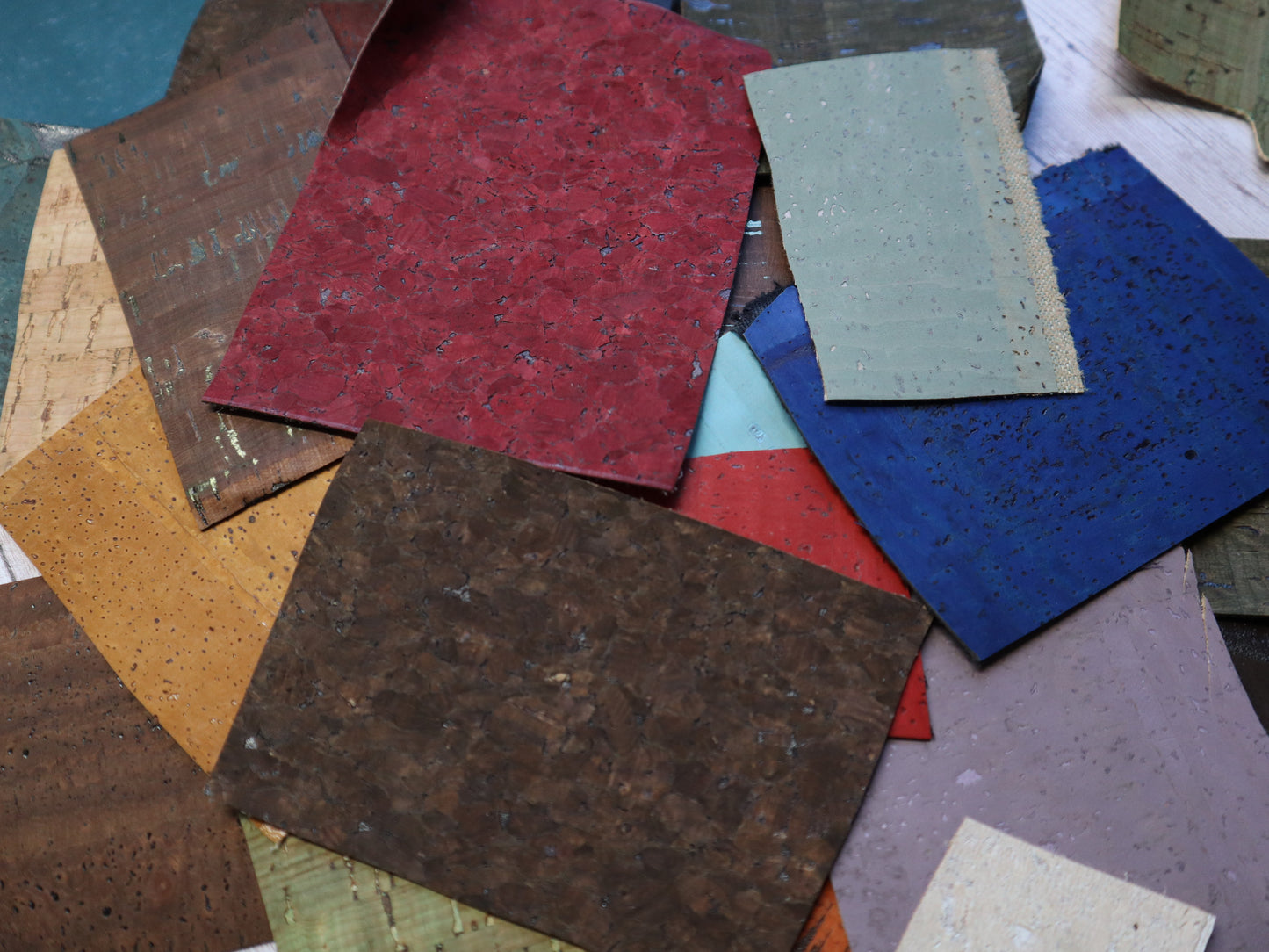 Solid Color Cork Fabric Scrap Pack