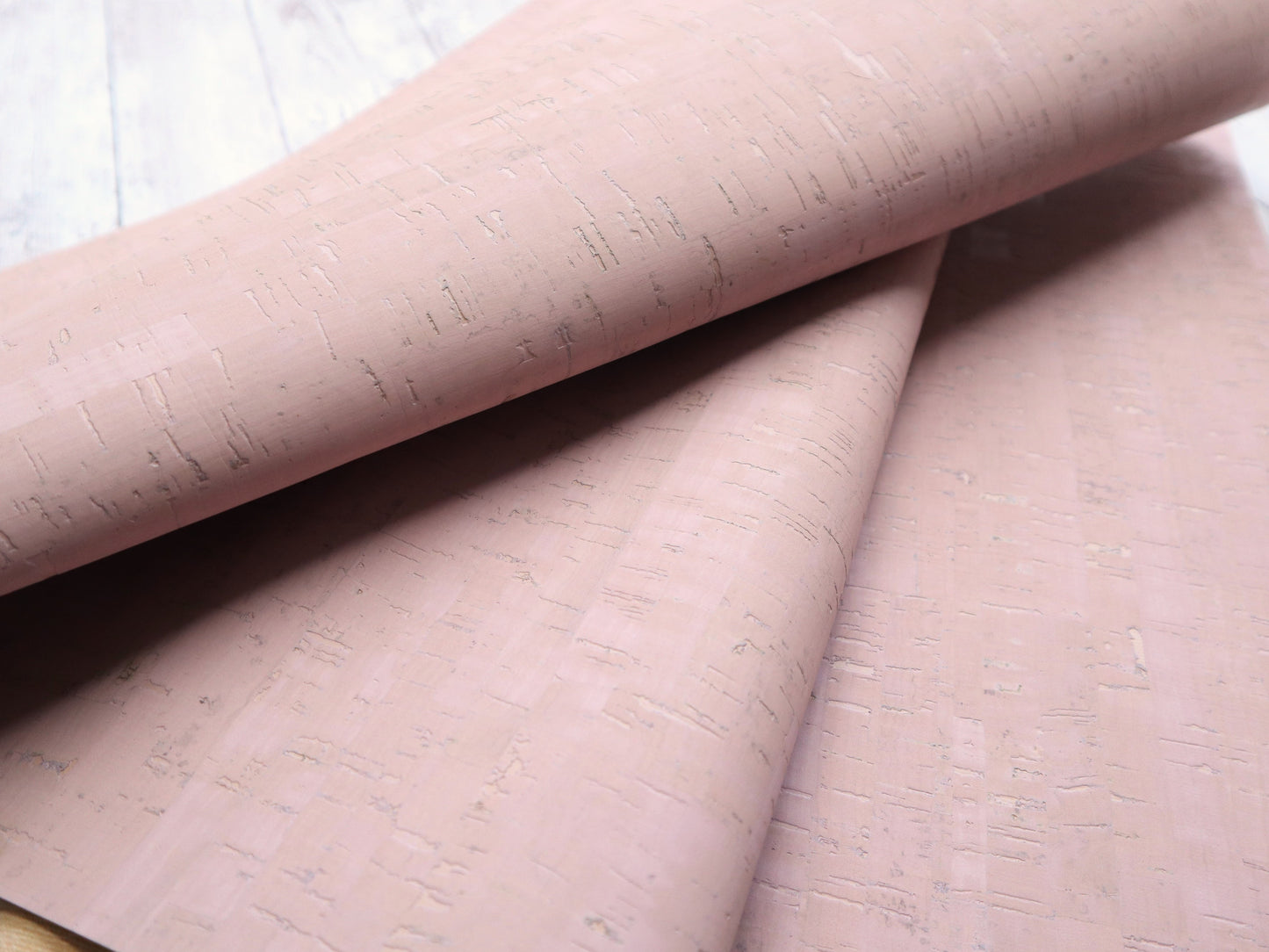 Cork Fabric Sheet - Pale Pink