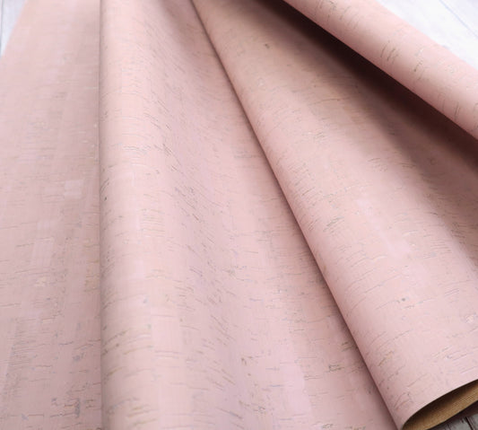 Cork Fabric Sheet - Pale Pink