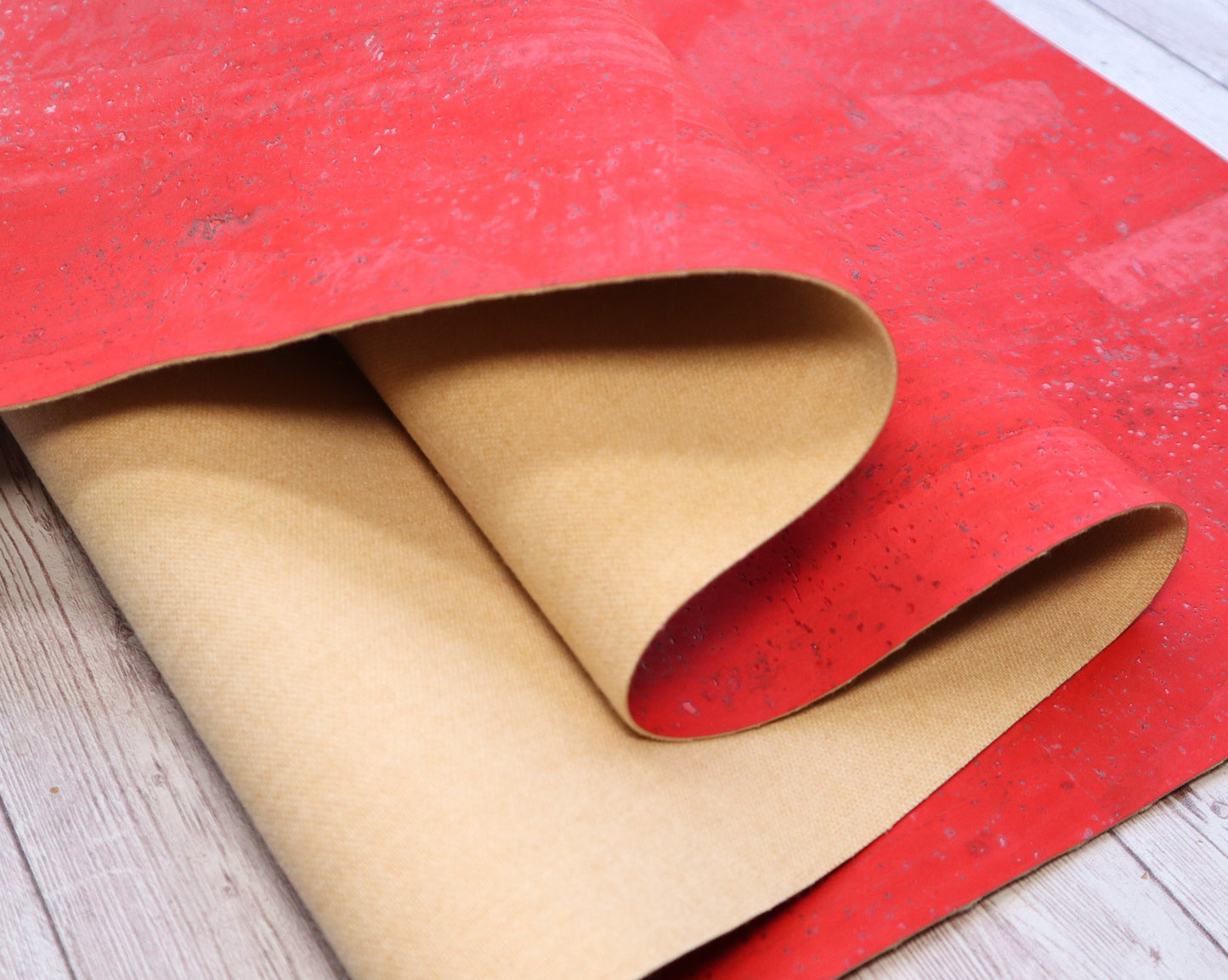 Cork Fabric Roll - Red